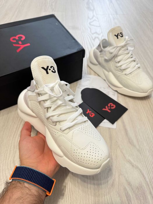 Adidasi Y-3, Kaiwa - White Premium din Piele NOI Yohji Yamamoto Y3
