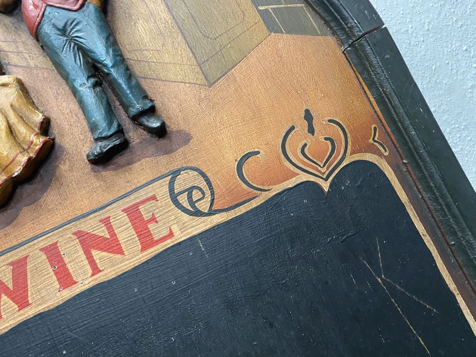 Стара френска табела меню за вино