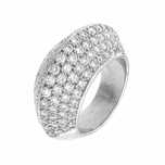 Inel din aur alb 18K cu diamante naturale, C390