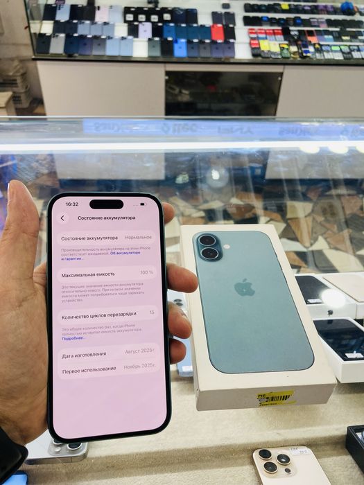 iPhone 16  128 gb teal yengide 15 sikl