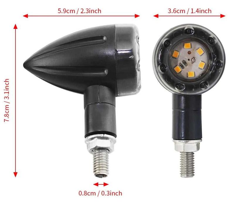Semnale Semnalizari Scuter Moto 12v Moto 5 Leduri
