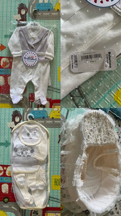 Детские одежды и люлька переноска