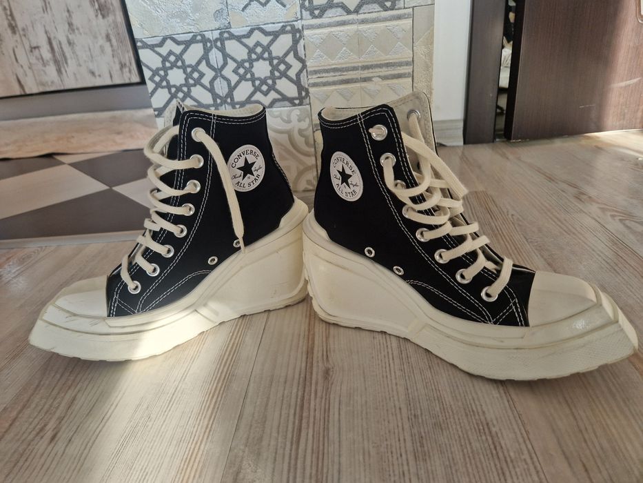 Кецове Chuck 70 De Luxe, На платформа, Черен, 36 EU