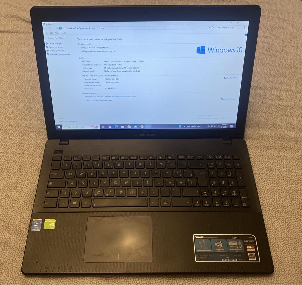 Laptop Dell Precision 5510; Laptop Asus F552L