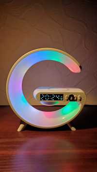 Умная колонка RGB, с будильником, светодиодный ночник, беспроводная за
