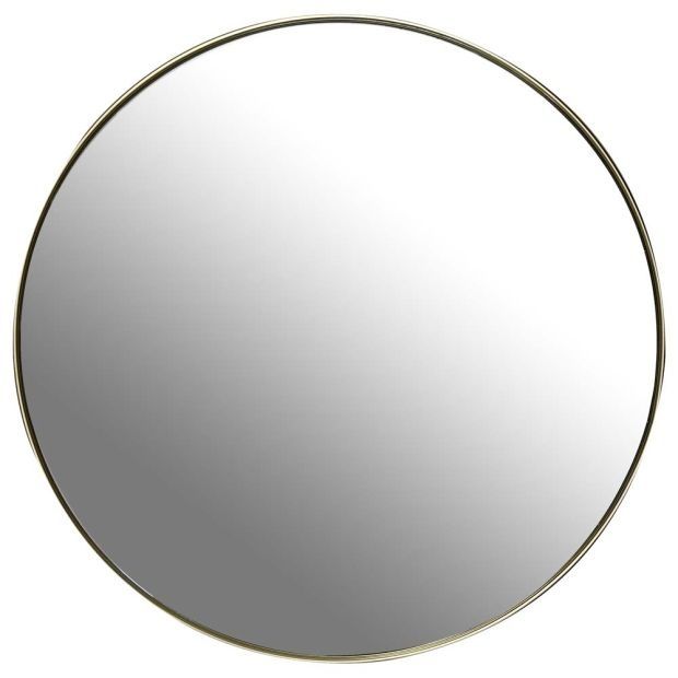 50см Стенно кръгло огледало със златиста рамка