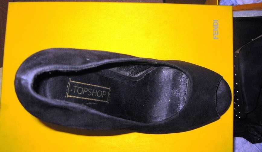 бархатные туфли на высоких блестящих каблуках, 37 размер  - 5000 тенге