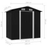vidaXL Magazie depozitare grădină antracit 204x132x186 cm oțel