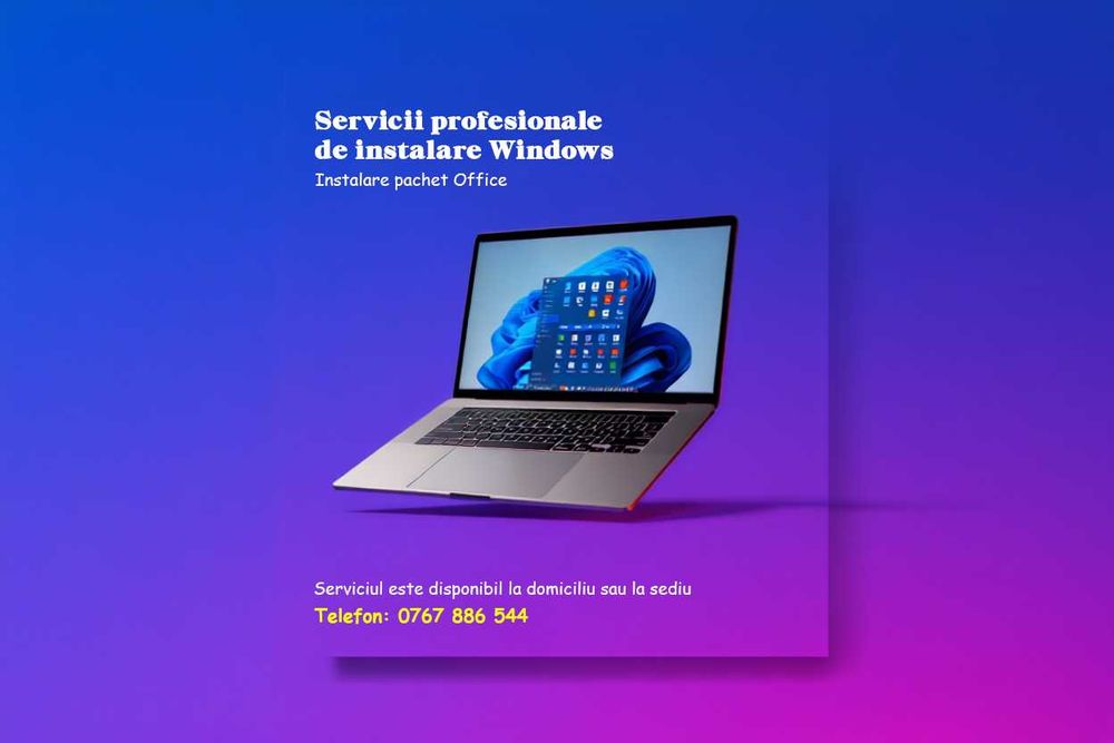 Servicii de instalare Windows + pachet Office
