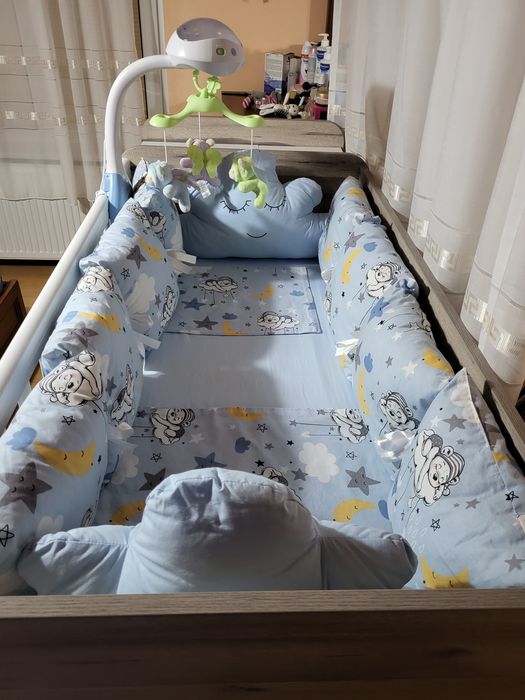 Бебешки спален комплект с обиколници за легло 60/120