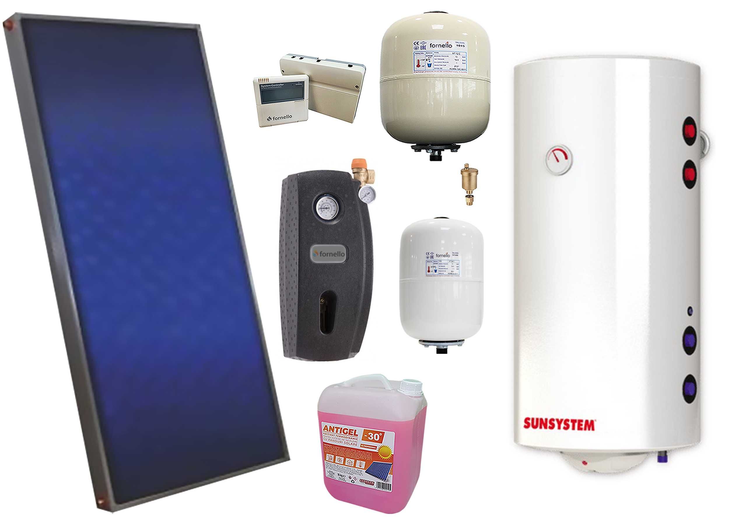 Pachet solar presurizat, panou plan Sunsystem PK. 2.0 Boiler 100 l