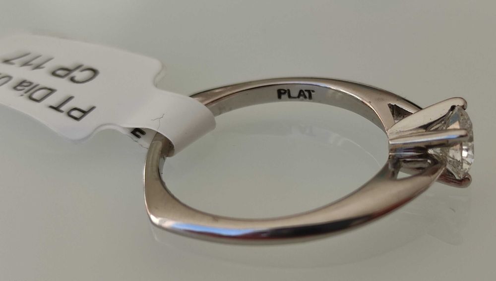 Inel logodna platina Scott Kay cu diamant 0.65ct