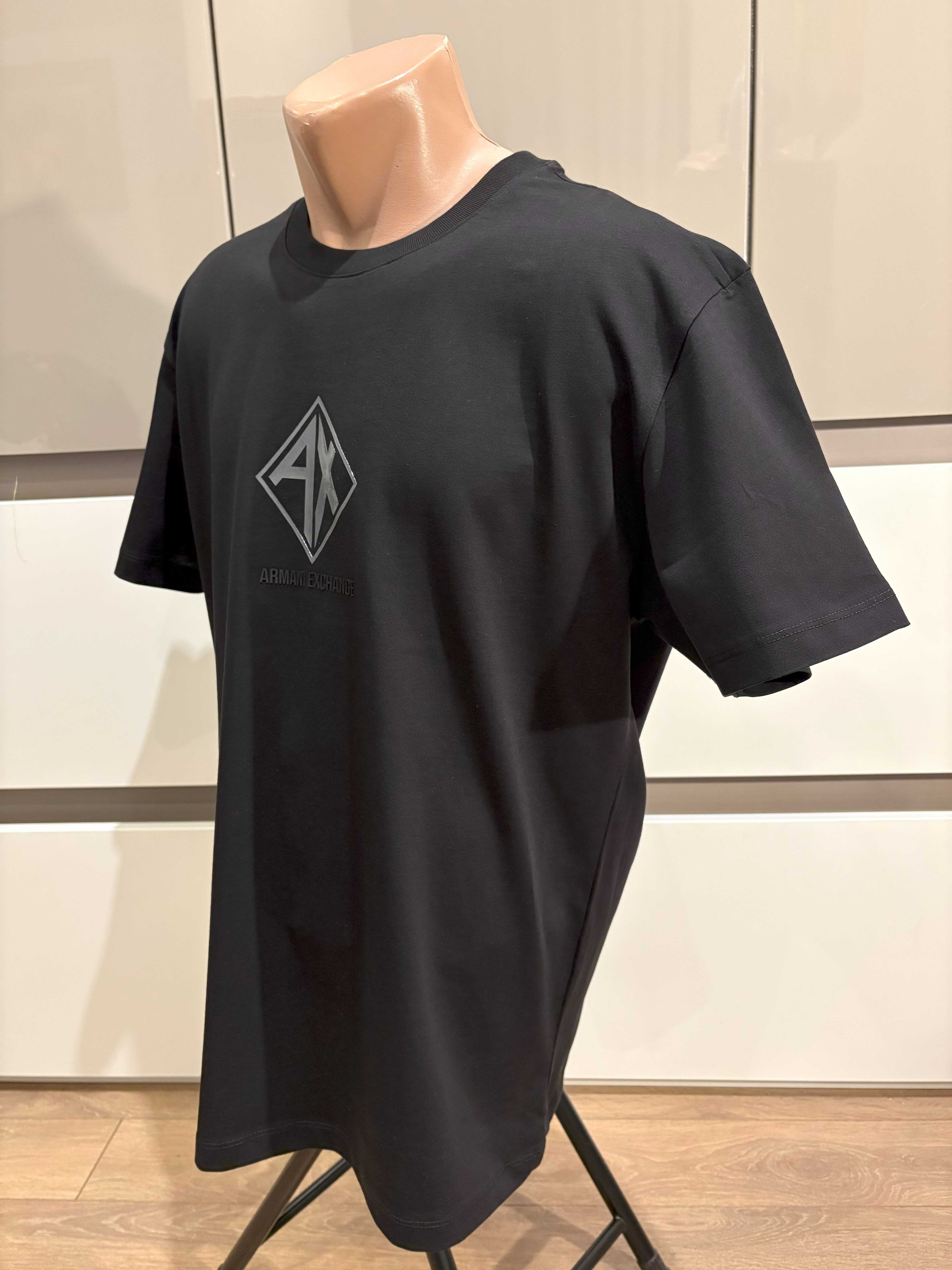 Armani Exchange, ОРИГИНАЛНА, черна тениска, размери: S, M, XL и XXL