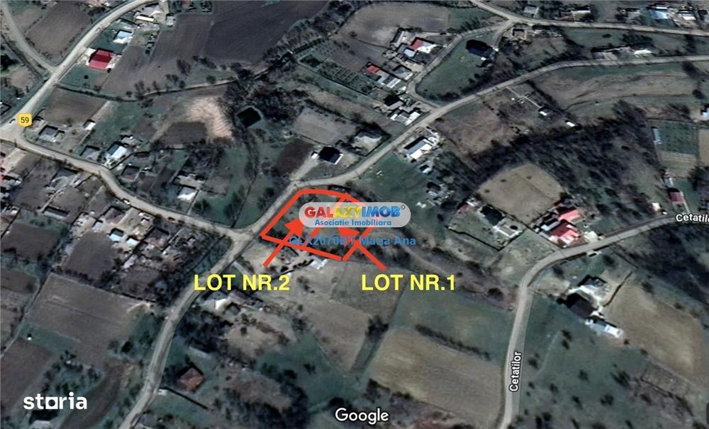 Vanzare 2 loturi teren 1000 mp. Stancesti!