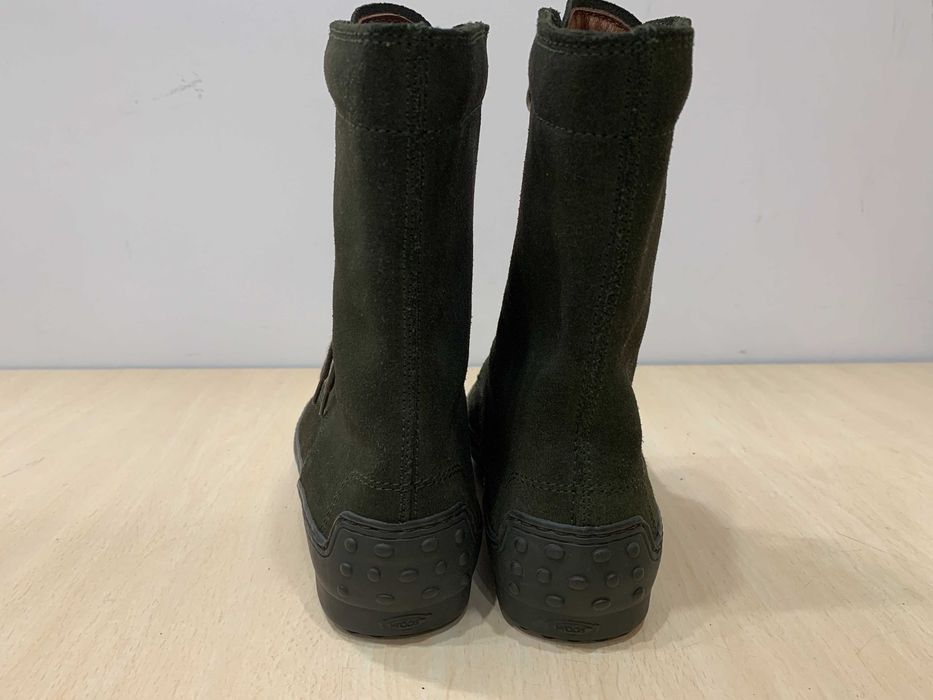 Ghete dama Tod's combat din piele intoarsa cu talpa Vibram 39