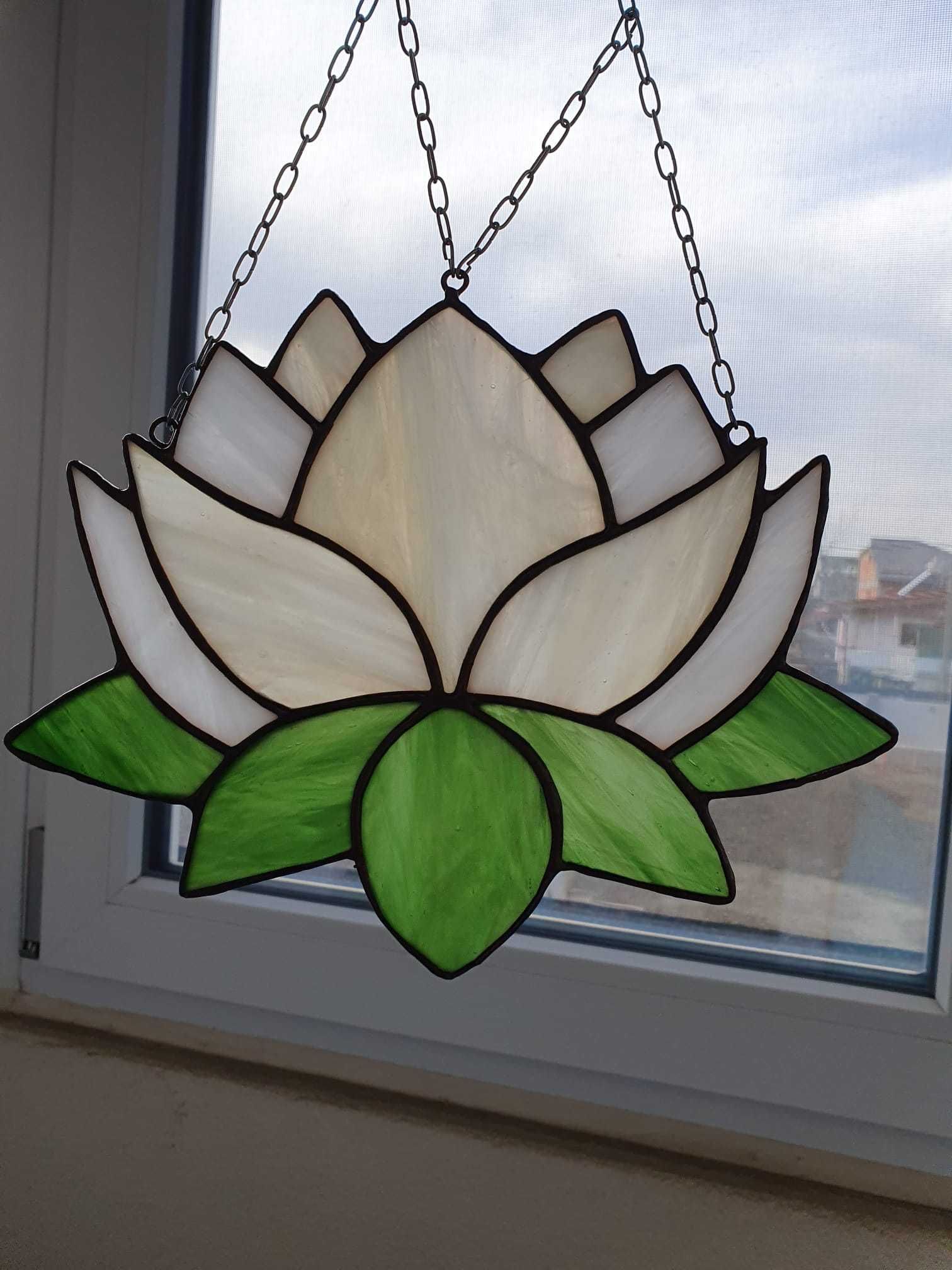 Vand vitraliu decorativ - floare lotus