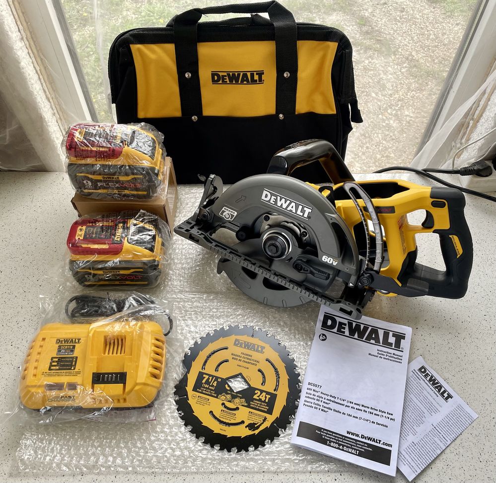 DeWALT AMERICA Circular DCS 577T2-USA 2 Baterii 9 Ah Original Nou !