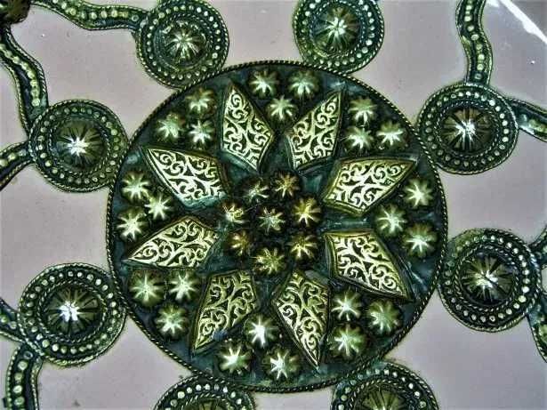 Centru masa, platou Tuareg Berber, alama placata argint, colectie