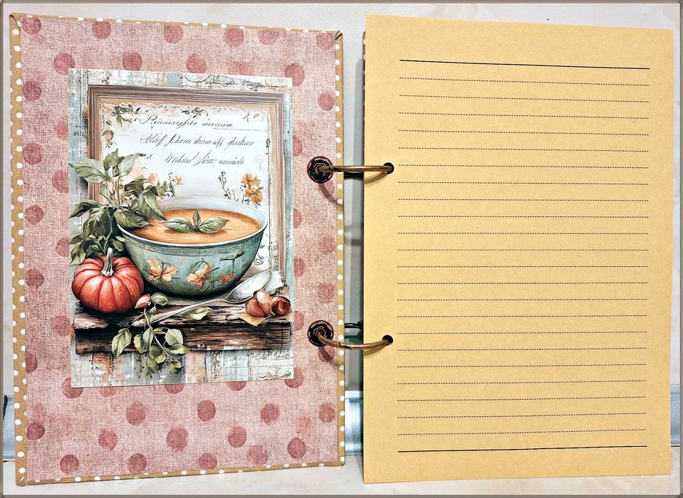 Тефтер "Моите рецепти" в бежово