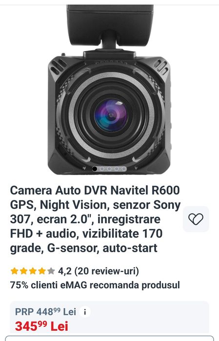 Camera Auto Navitel R600 GPS