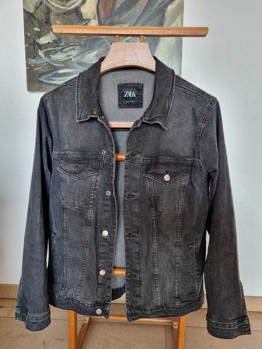 Geaca jeans Zara neagra, marime L