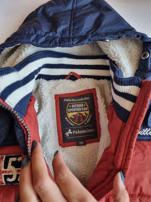 Зимно яке Palomino с пухена подплата, в червен и син цвят, размер 122