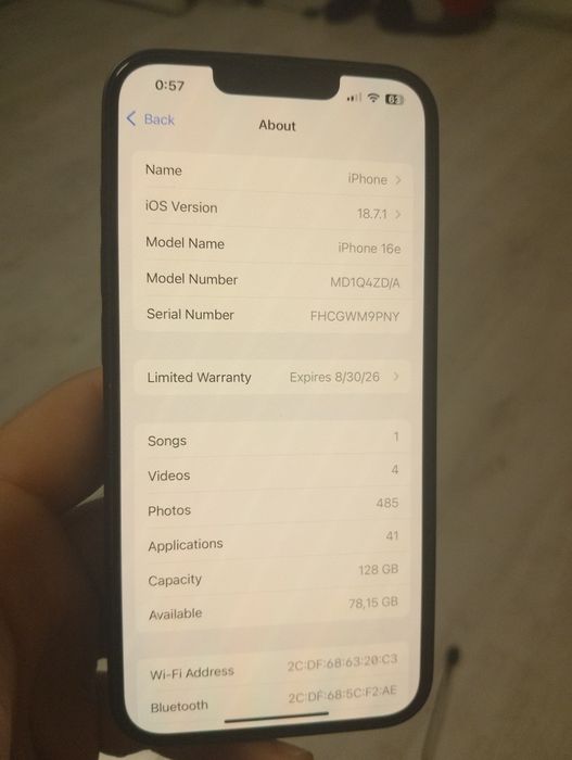 iPhone 16e нов в гаранция