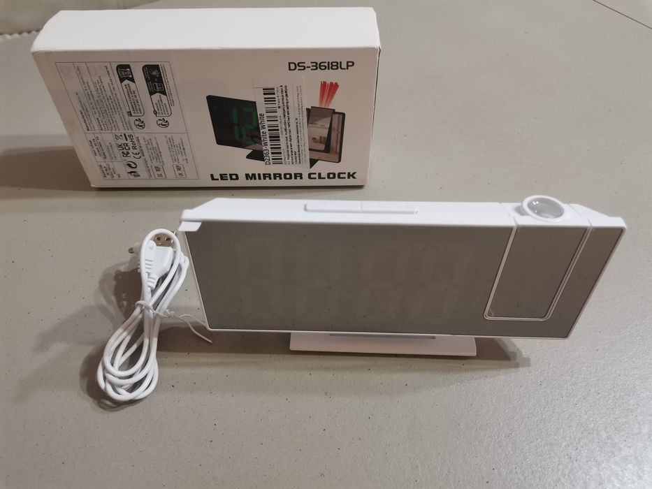 Нов! Прожекционен Часовник DS-3618LP, Цифров,огледален LED дисплей