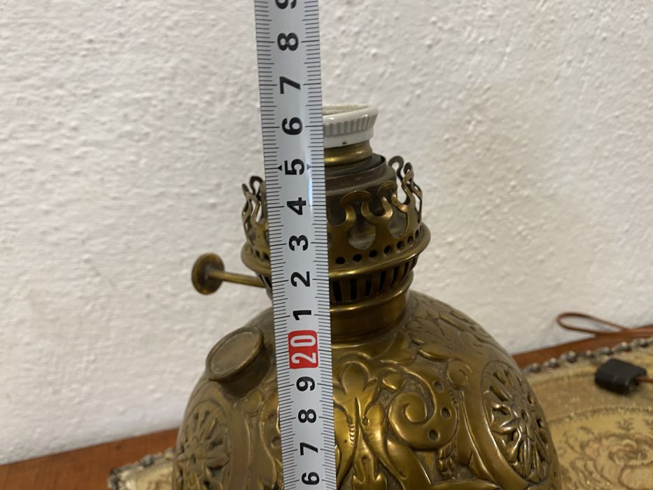 Стара френска лампа от месинг