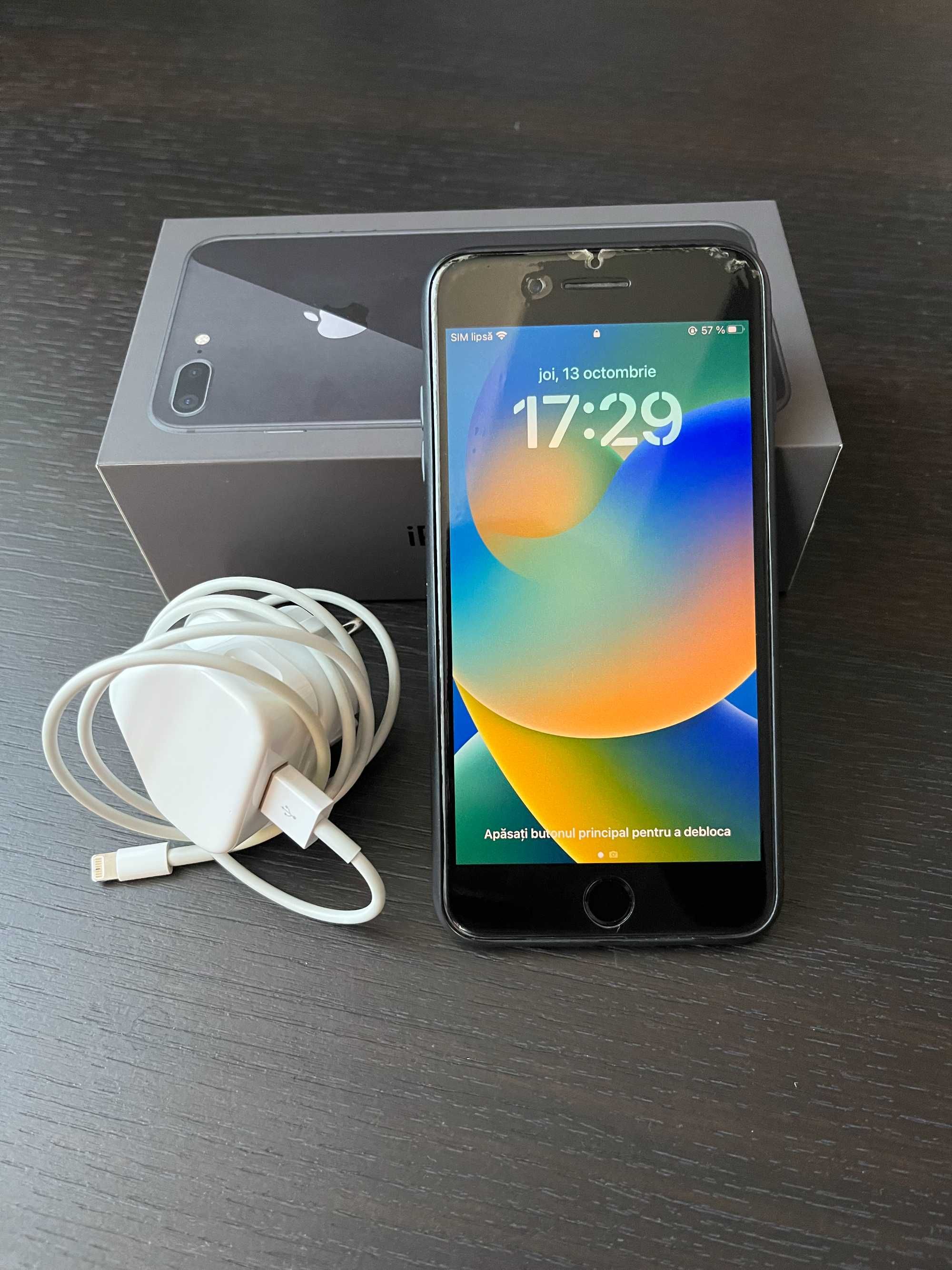 iPhone 8 Plus Space Gray 64GB Fullbox Impecabil