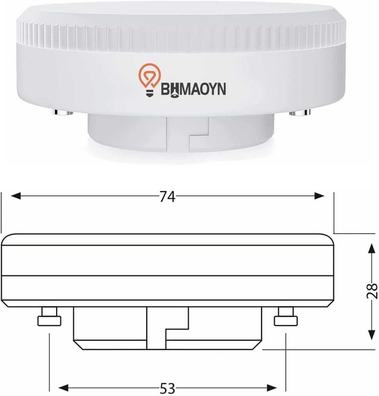 НОВИ! LED крушки GX53 9W, димируеми, 800lm, 6 бр/к-кт