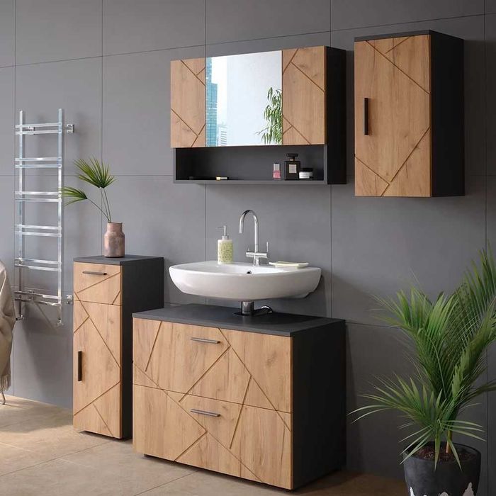 Dulap pentru baie |LTY 5208 Irma Stejar Antracit