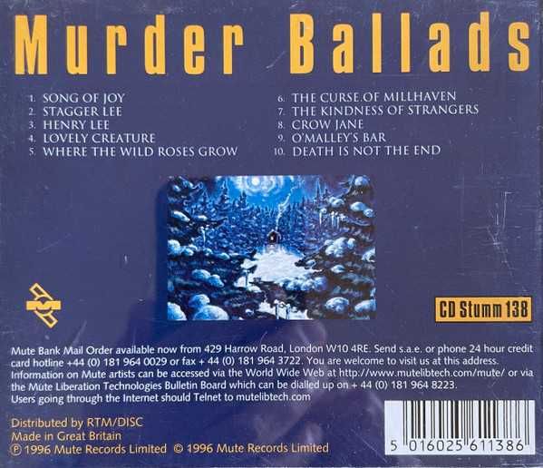 CD Nick Cave and The Bad Seeds - Murder Ballads 1996