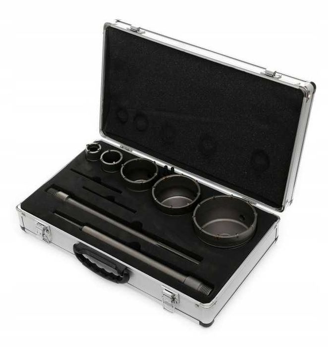 Set carote 9 piese vidie beton 30-100mm adaptor SDS+ SDS Max (TA1511)