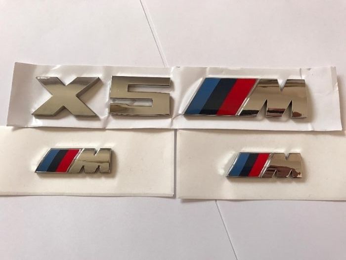 Set Emblema BMW X5M aripi/spate abs originale crom