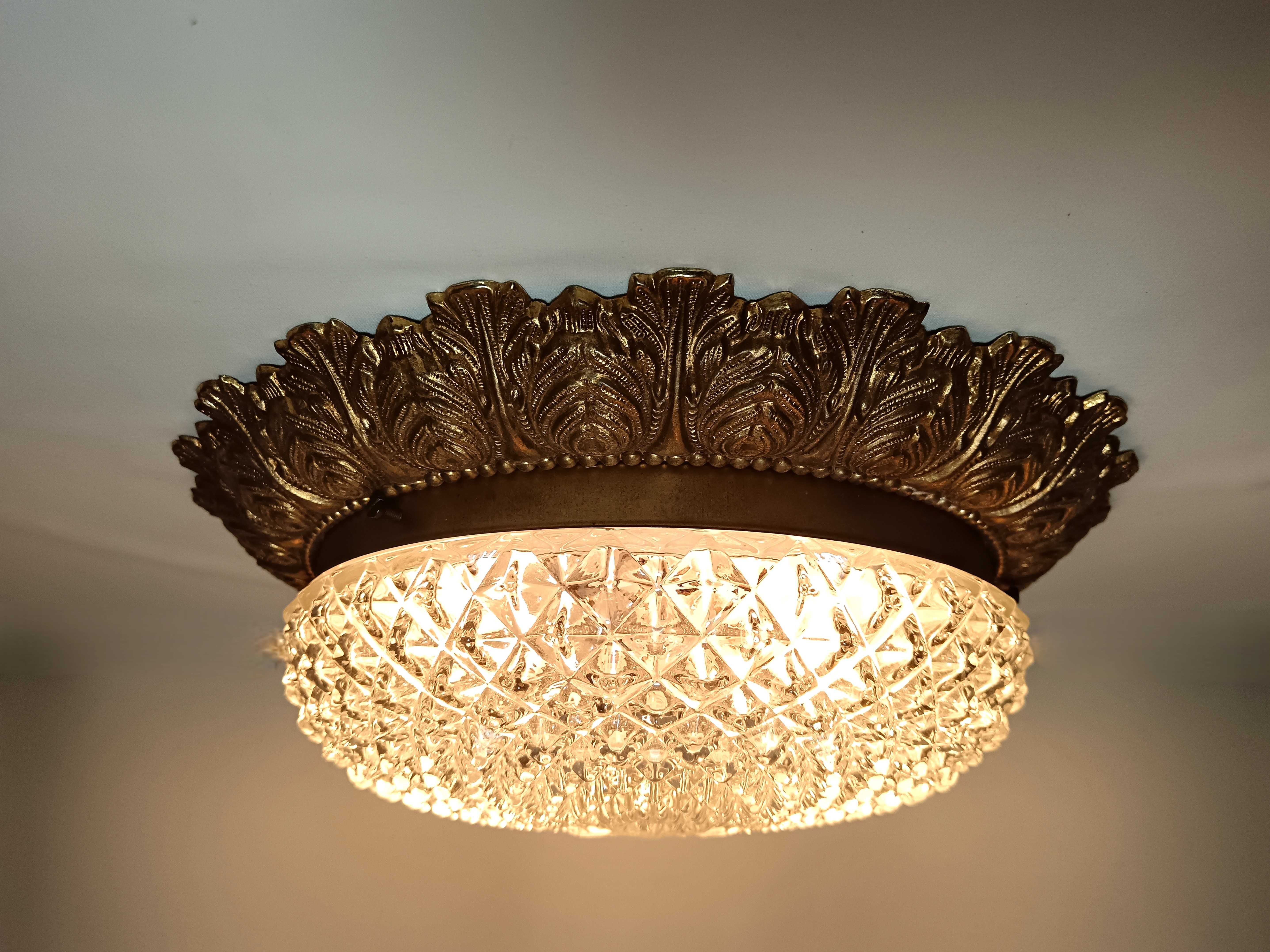 Plafoniera (1 din 2) Art Deco Mid-Century Modern, stil Limburg vintage