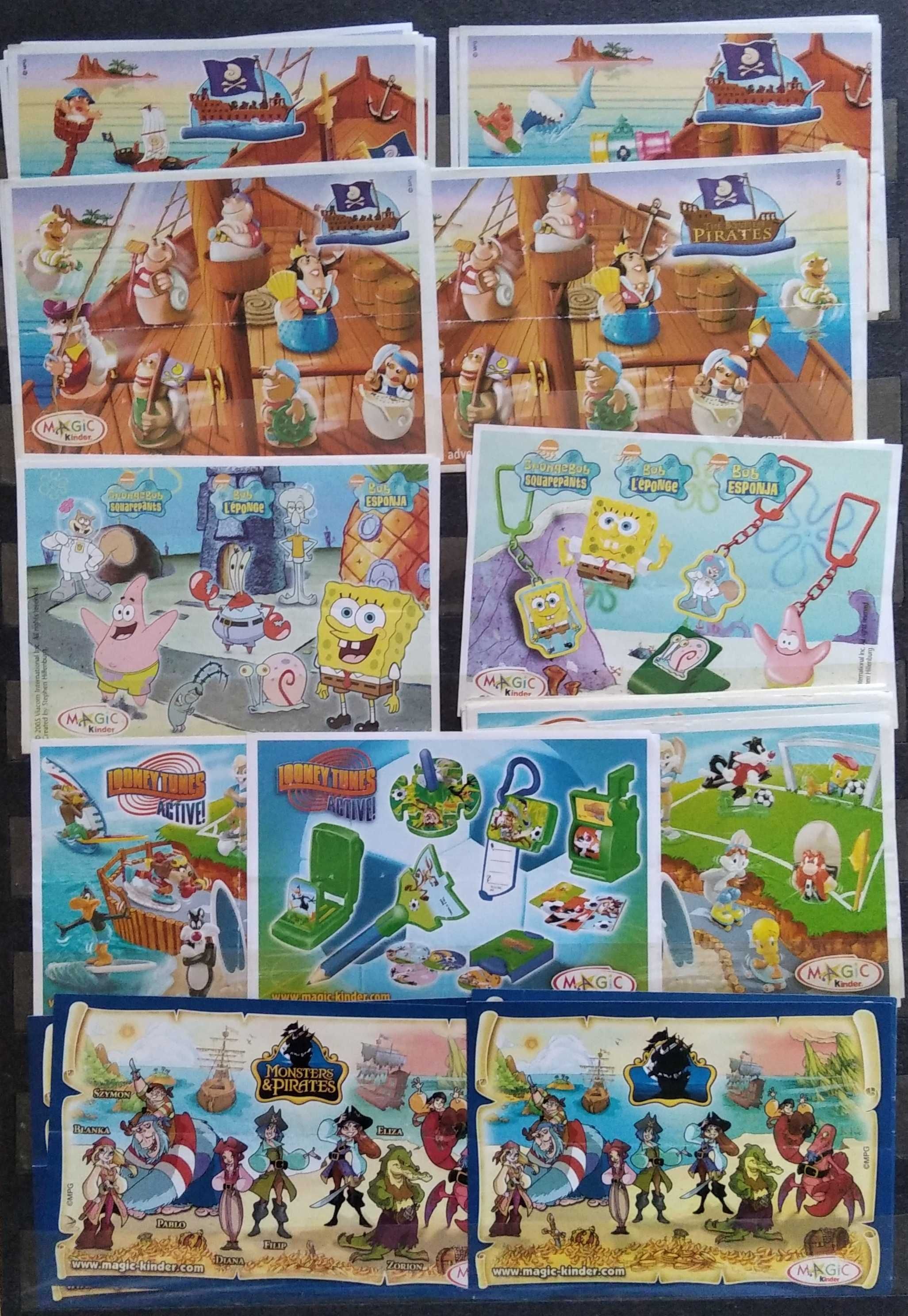 Листовки / листчета от играчки от шоколадови яйца Киндер Kinder и др.
