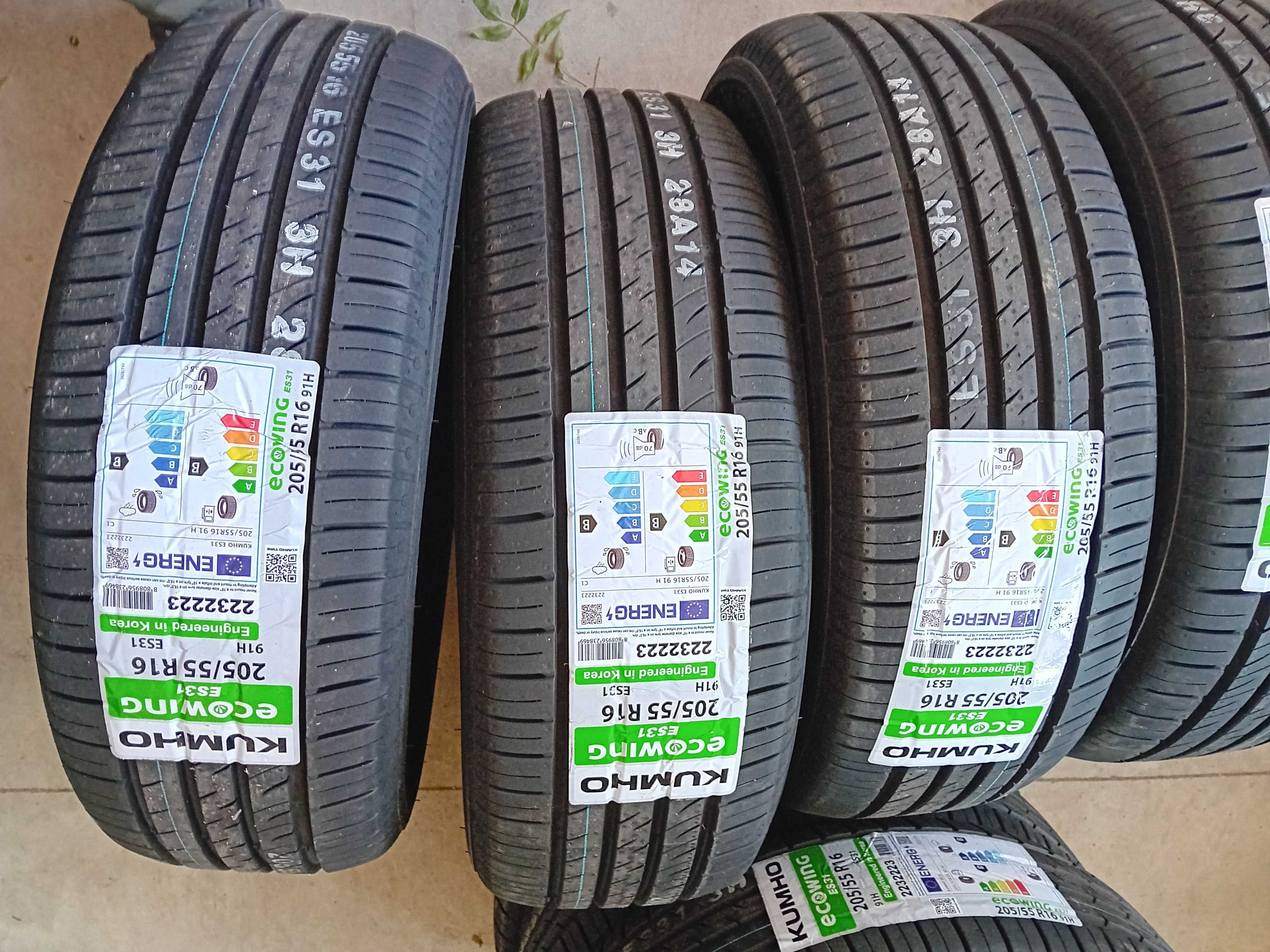 6бр.нови летни гуми Kumho 205 55 16 dot1124 цената е за брой!