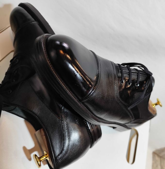 Pantofi oxford 44 cap toe Bentley piele naturala moale