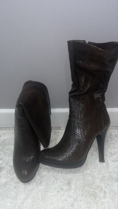 сапоги коричневые осень-весна