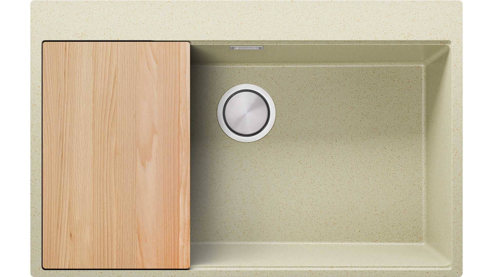 беж Кухненска Мивка от гранит Осло 80 XXL Top 780 x 500 mm