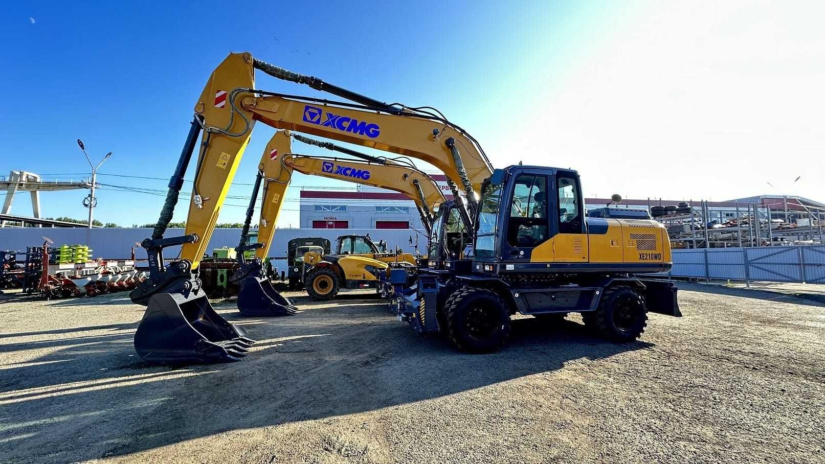Экскаватор колесный XCMG XE210WD 
Объем ковша: 1 м³.