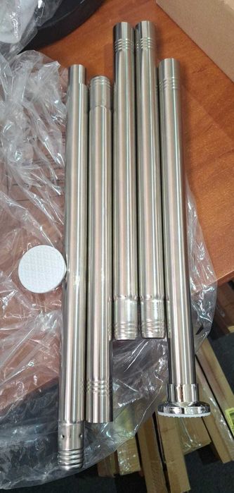 Bara telescopica draperie, 70-195 cm, montaj fara gaurire, argintiu