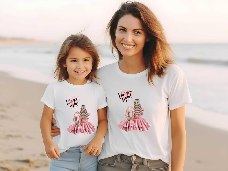 Еднакви тениски за Мама и Аз, Майка и дете