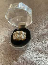 Златно гравирано синджирче,бутиков златен пръстен