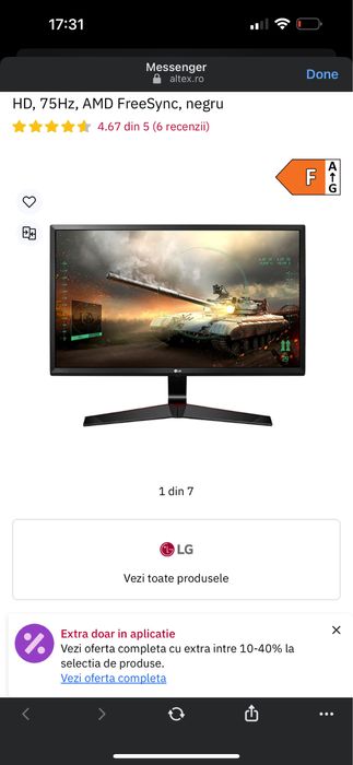 Monitor Gaming LED IPS LG 27MP59G-P, 27", Full HD, 75Hz, AMD FreeSync
