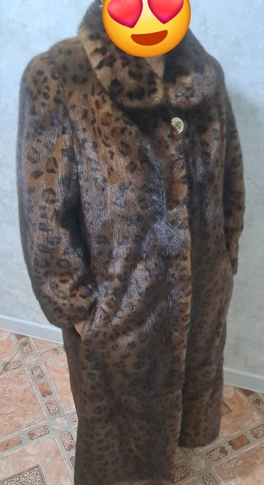 Натуральная Норковая шуба тигровая