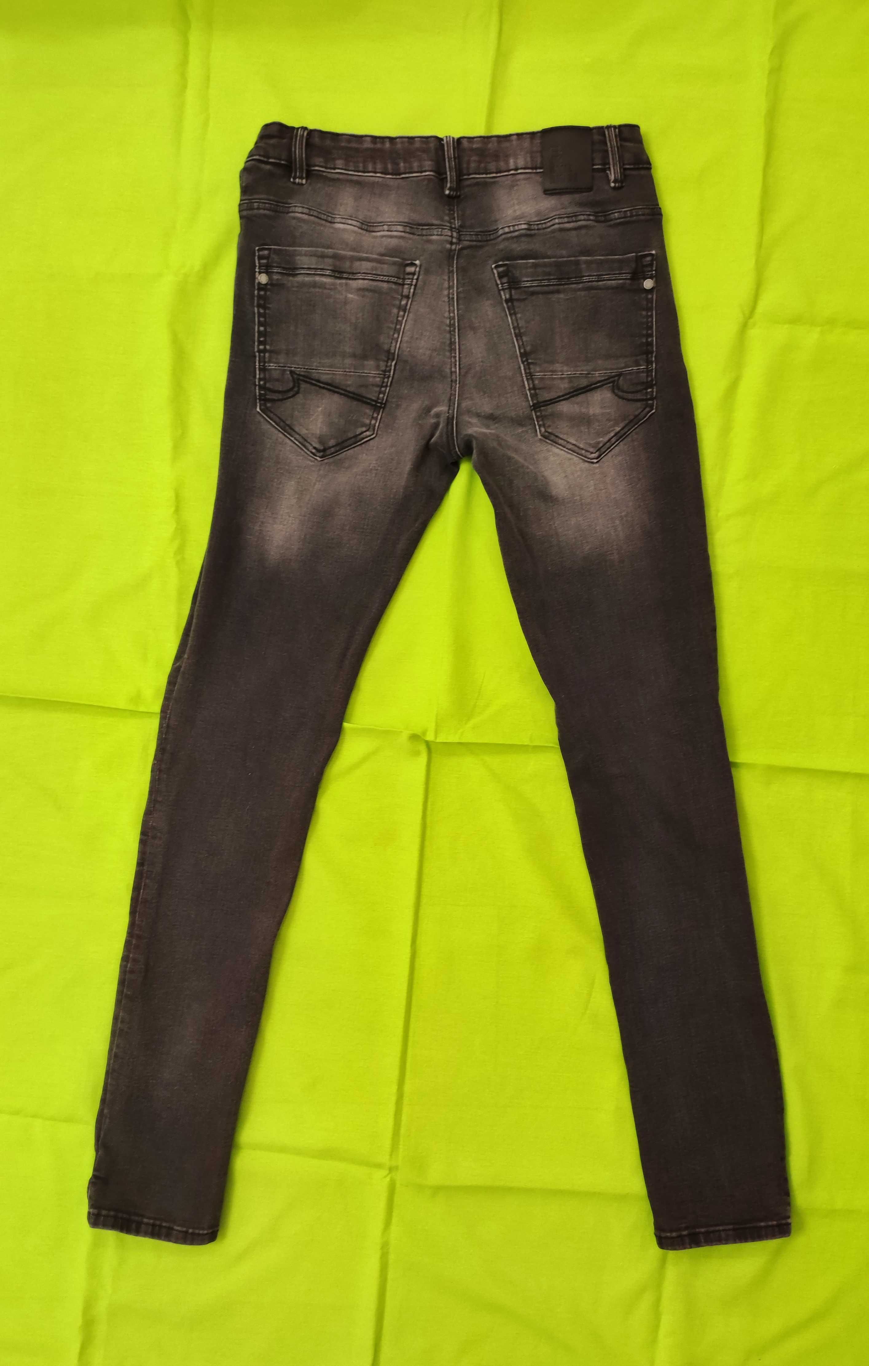Дънки S -размер, дънки Zara 164, графитено сиви дънки 164см
