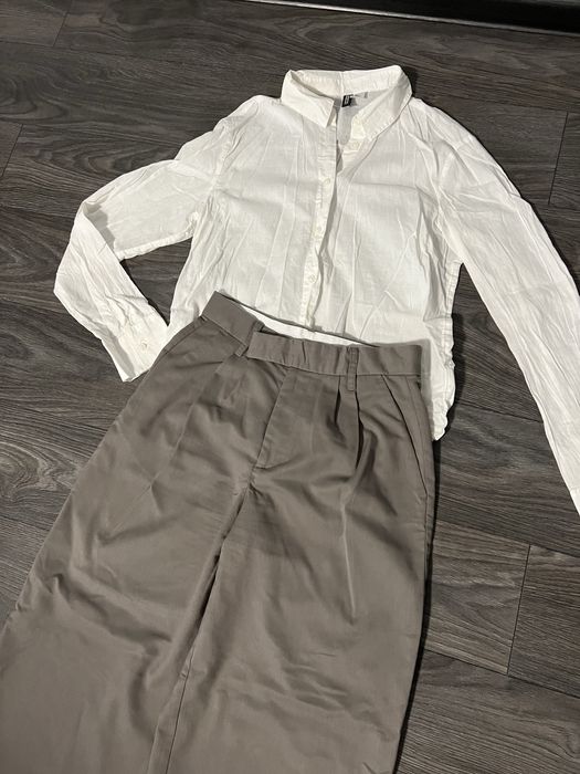 Панталон Н&М и бяла риза