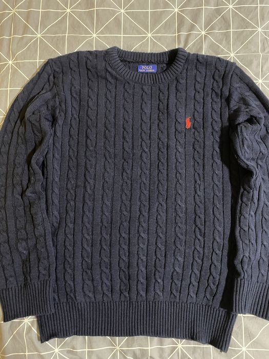 Pulover Ralph Lauren barbati bleumarin marimea M stare impecabila